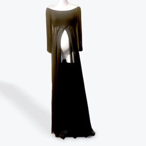 Elegant Black Maternity Gown